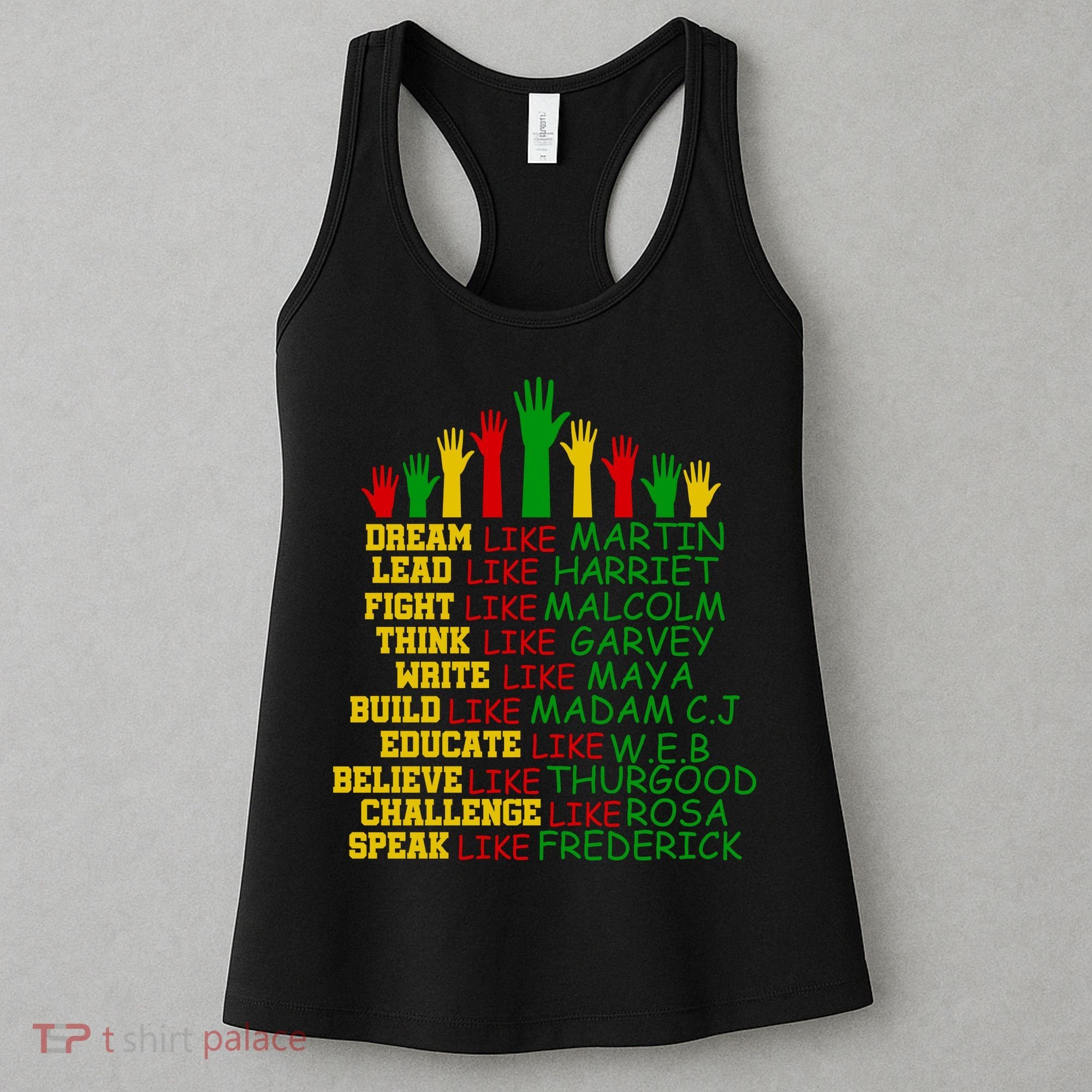 Black History Month Famous Figures Hands Women's Tank Top