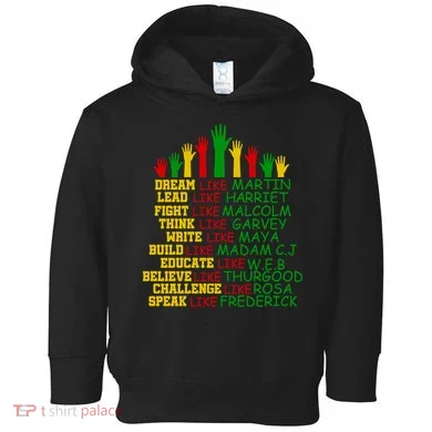 Black History Month Famous Figures Hands Toddler Hoodie