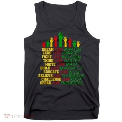 Black History Month Famous Figures Hands Tank Top
