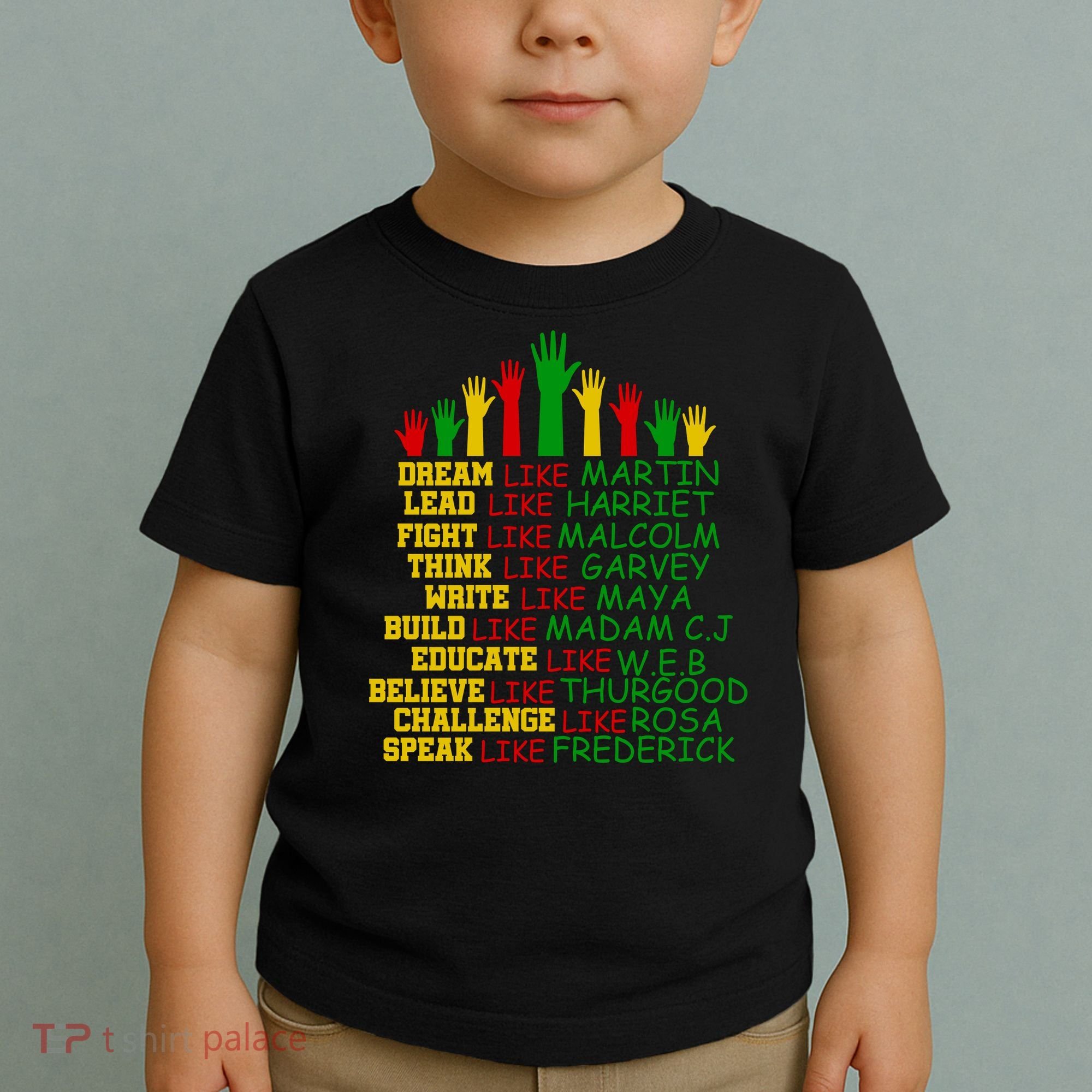 Black History Month Famous Figures Hands Toddler T-Shirt