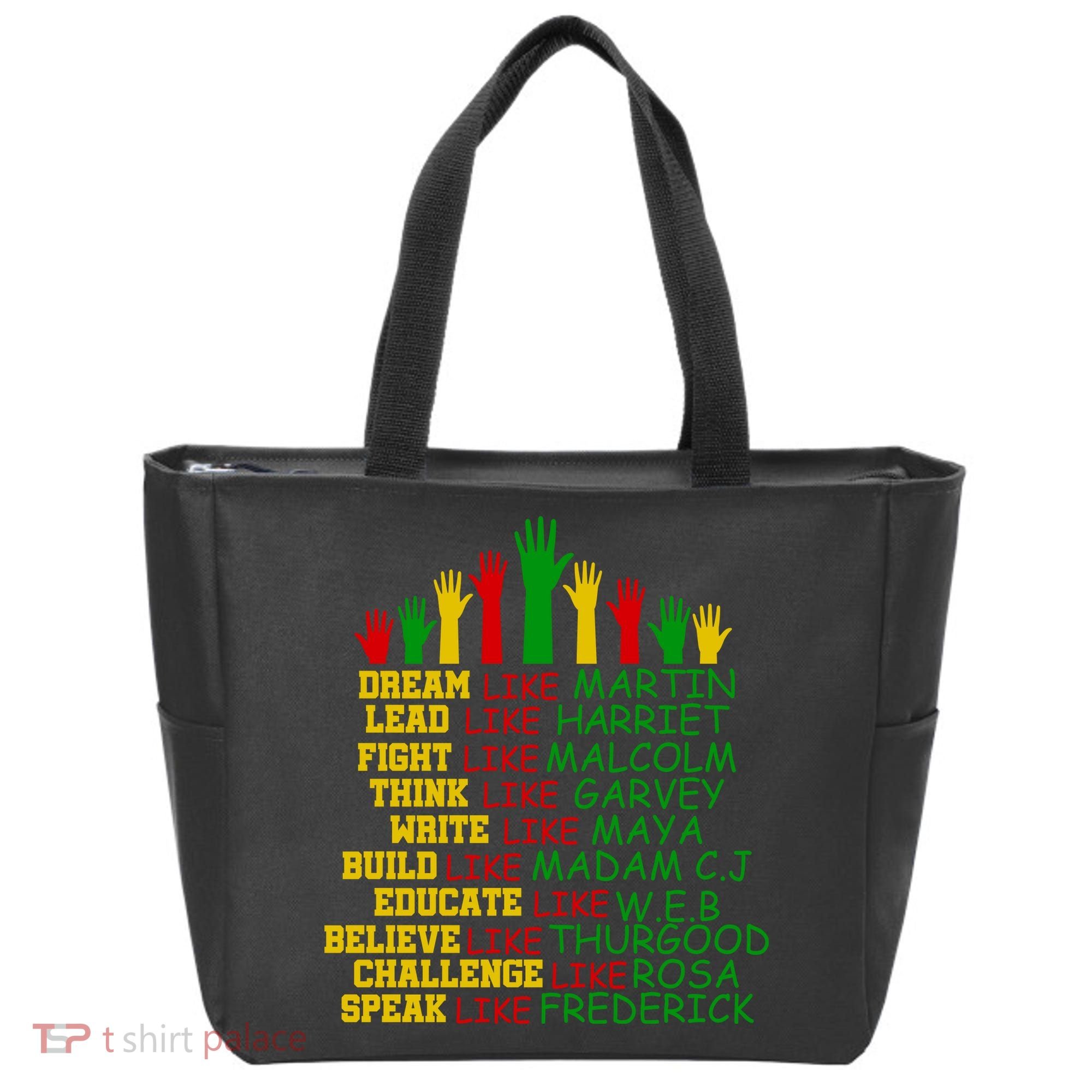 Black History Month Famous Figures Hands Tote Bag