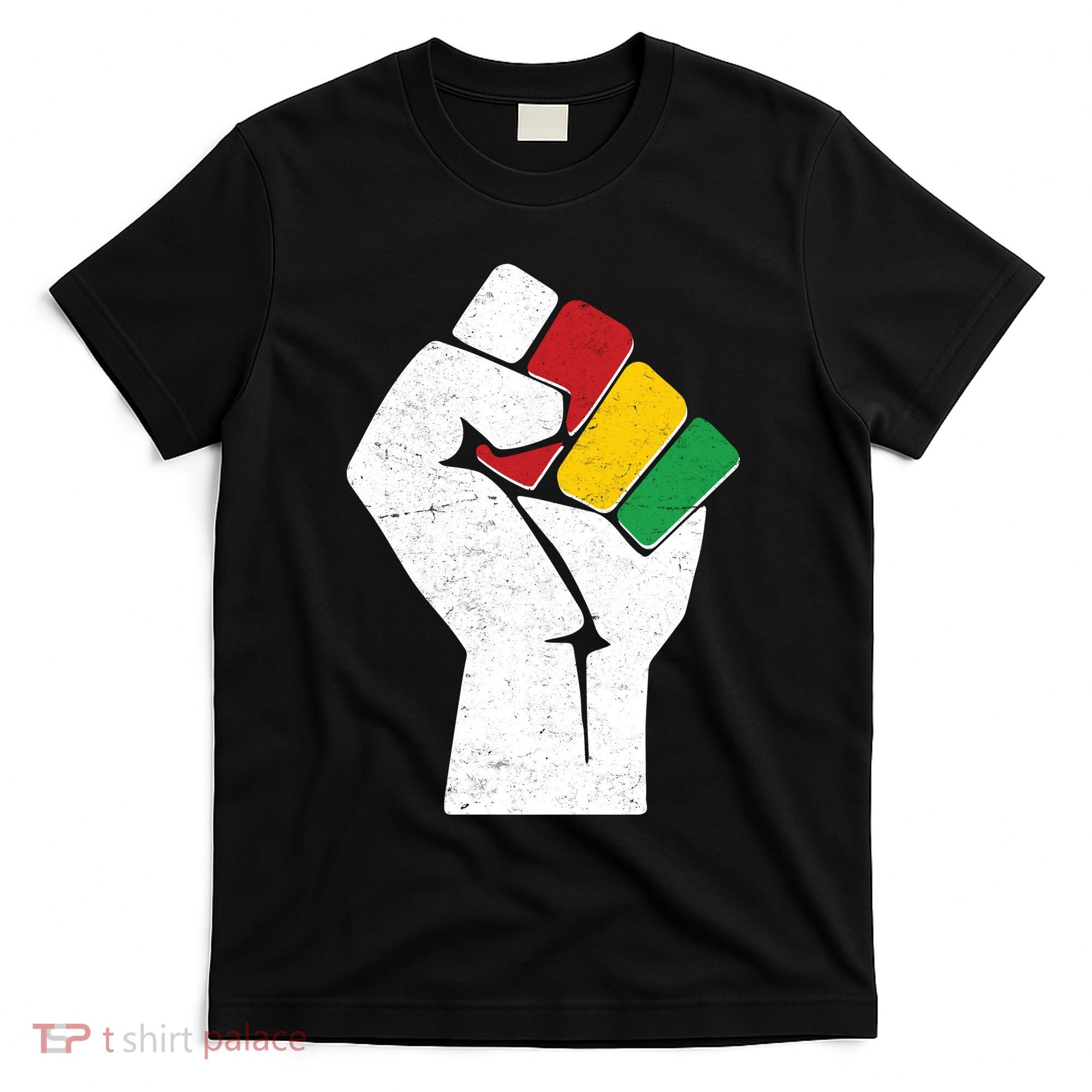 Black History Month Fist African Colors T-Shirt