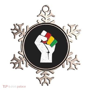 Black History Month Fist African Colors Ornament