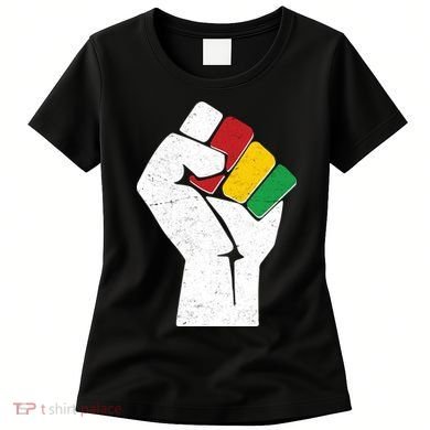 Black History Month Fist African Colors Women's T-Shirt