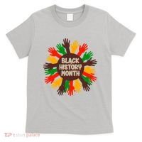 Black History Month Hands Raised  T-Shirt thumb 0