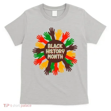 Black History Month Hands Raised  T-Shirt