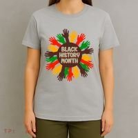 Black History Month Hands Raised  T-Shirt thumb 4