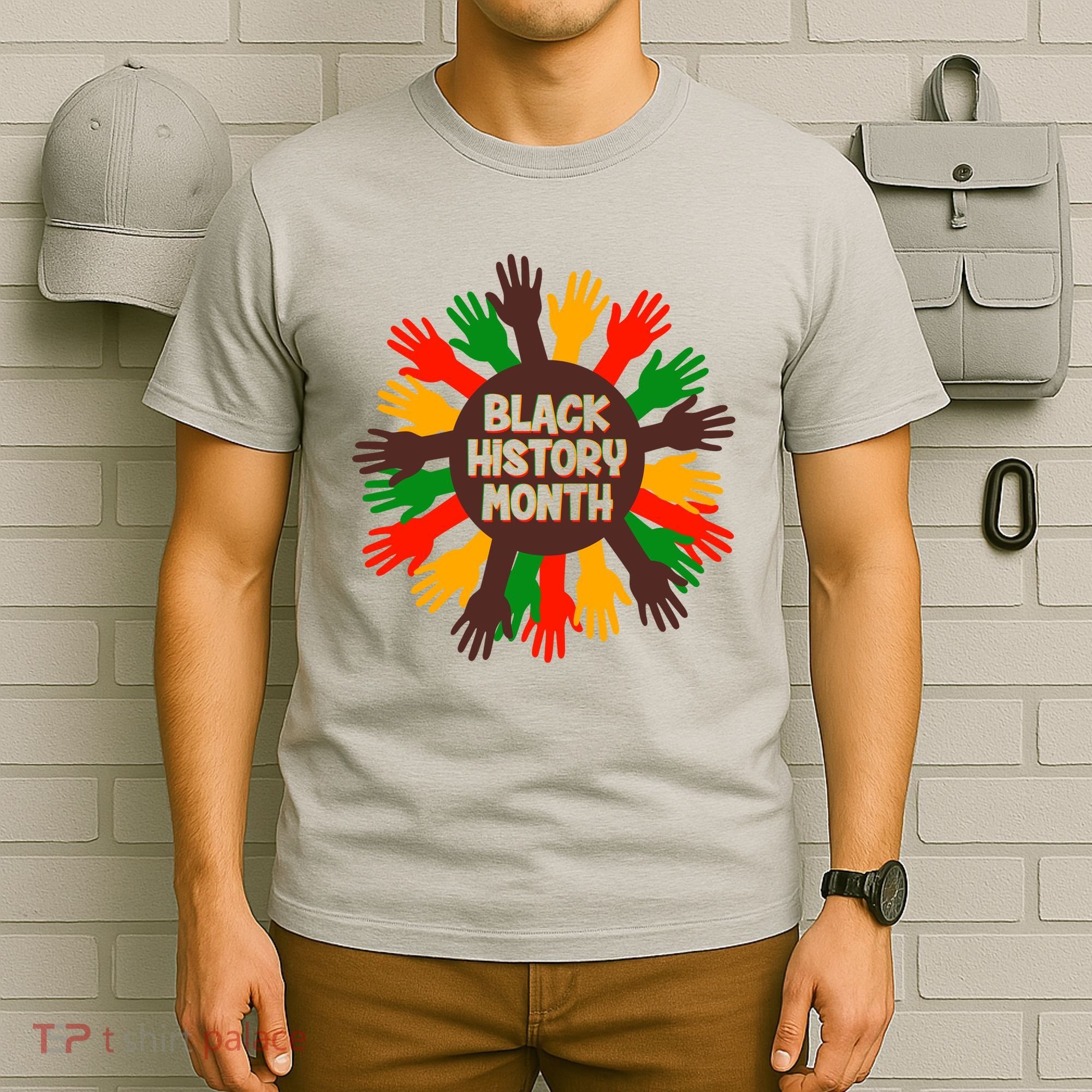 Black History Month Hands Raised  T-Shirt