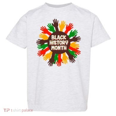 Black History Month Hands Raised  Toddler T-Shirt