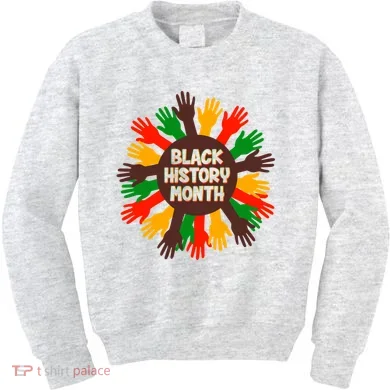 Black History Month Hands Raised  Kids Sweatshirt