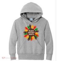 Black History Month Hands Raised  Kids Hoodie thumb 0