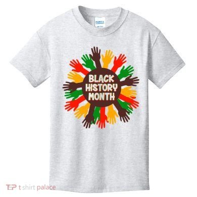 Black History Month Hands Raised  Kids T-Shirt