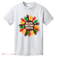 Black History Month Hands Raised  Kids T-Shirt thumb 0