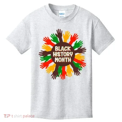 Black History Month Hands Raised  Kids T-Shirt