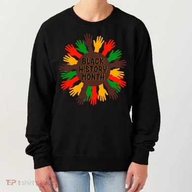 Black History Month Hands Raised  Women's Sweatshirt