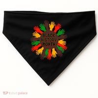 Black History Month Hands Raised  USA-Made Doggie Bandana thumb 0