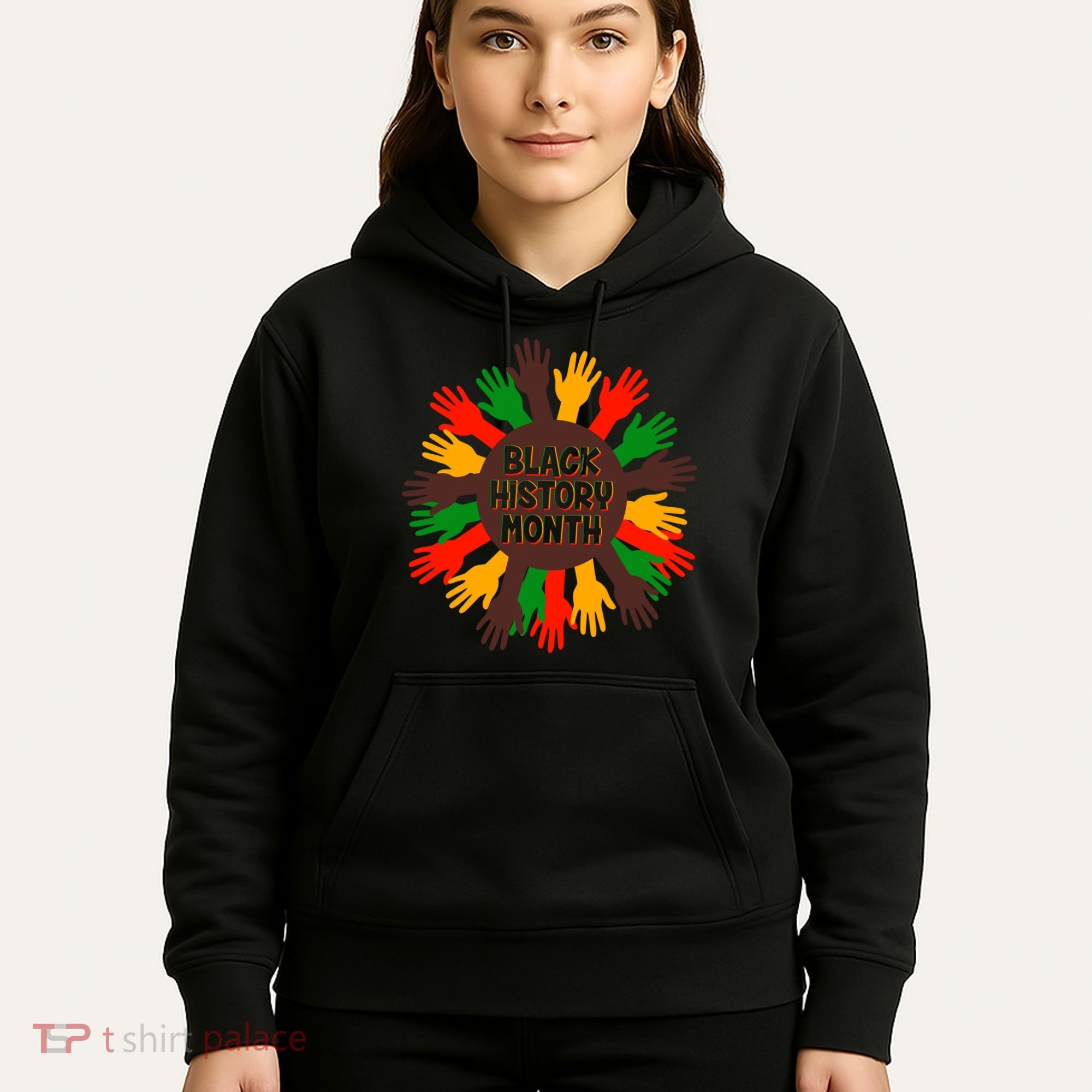 Black History Month Hands Raised  Hoodie