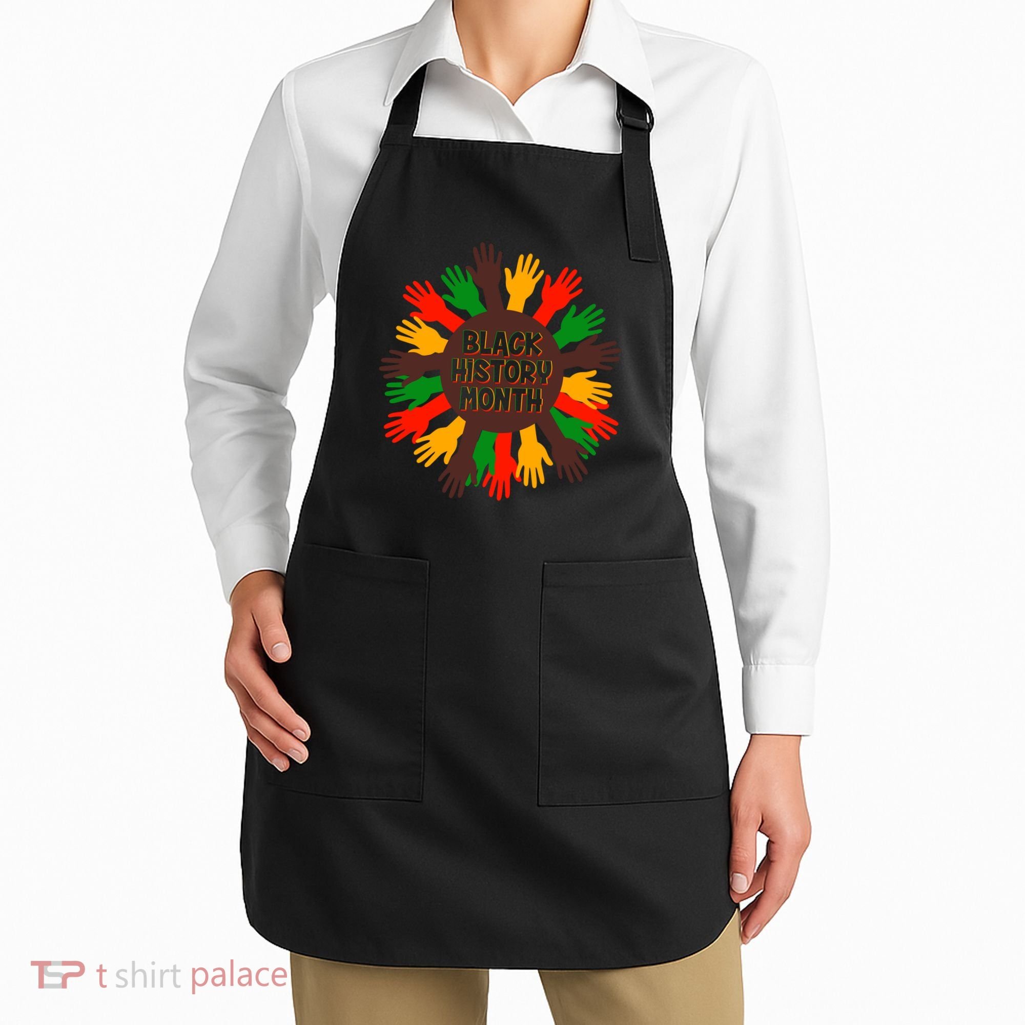 Black History Month Hands Raised  Apron