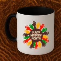 Black History Month Hands Raised  Coffee Mug thumb 2