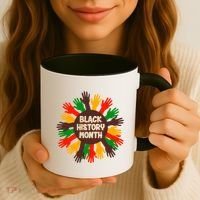 Black History Month Hands Raised  Coffee Mug thumb 3