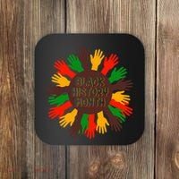 Black History Month Hands Raised  Coaster thumb 0
