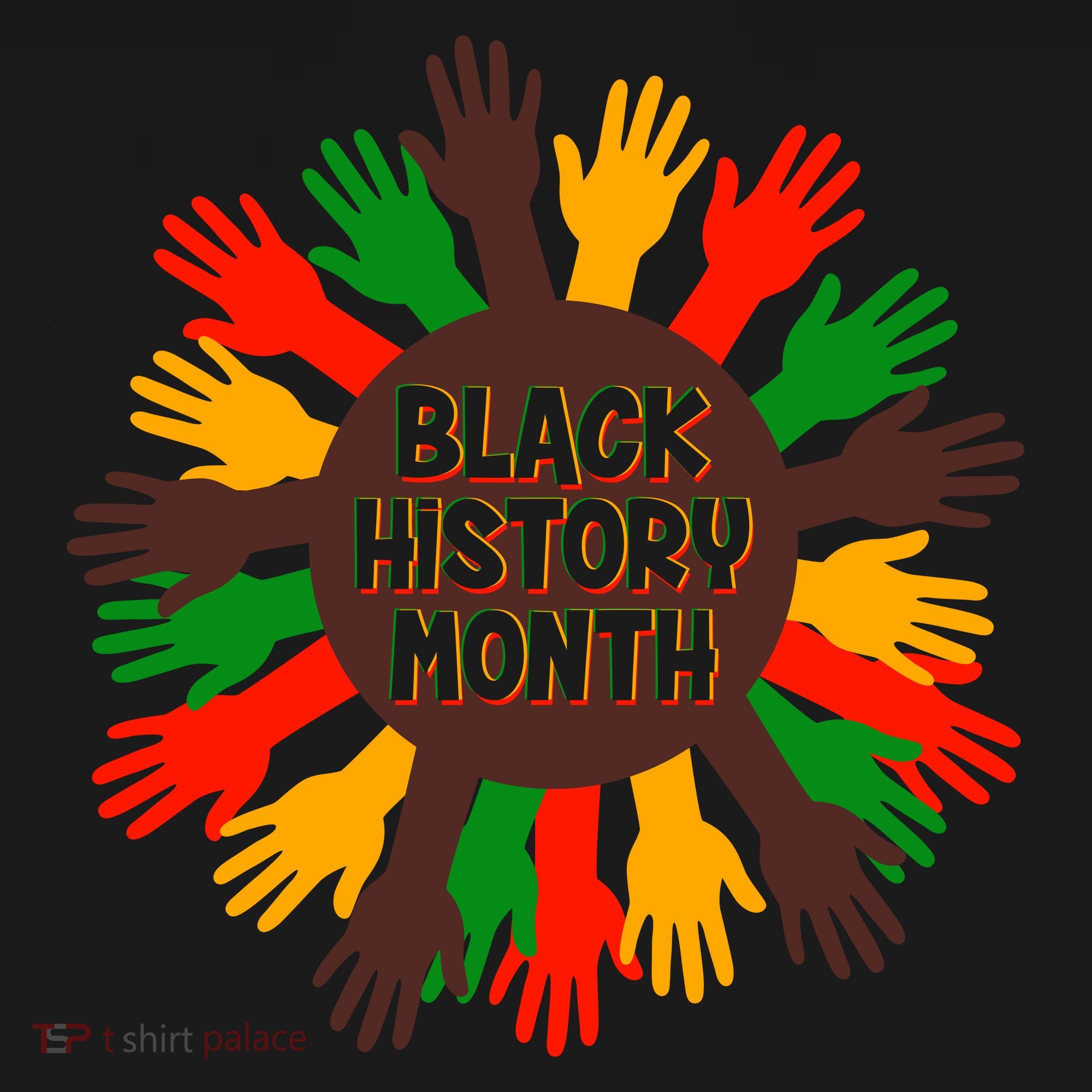 Black History Month Hands Raised  Polo
