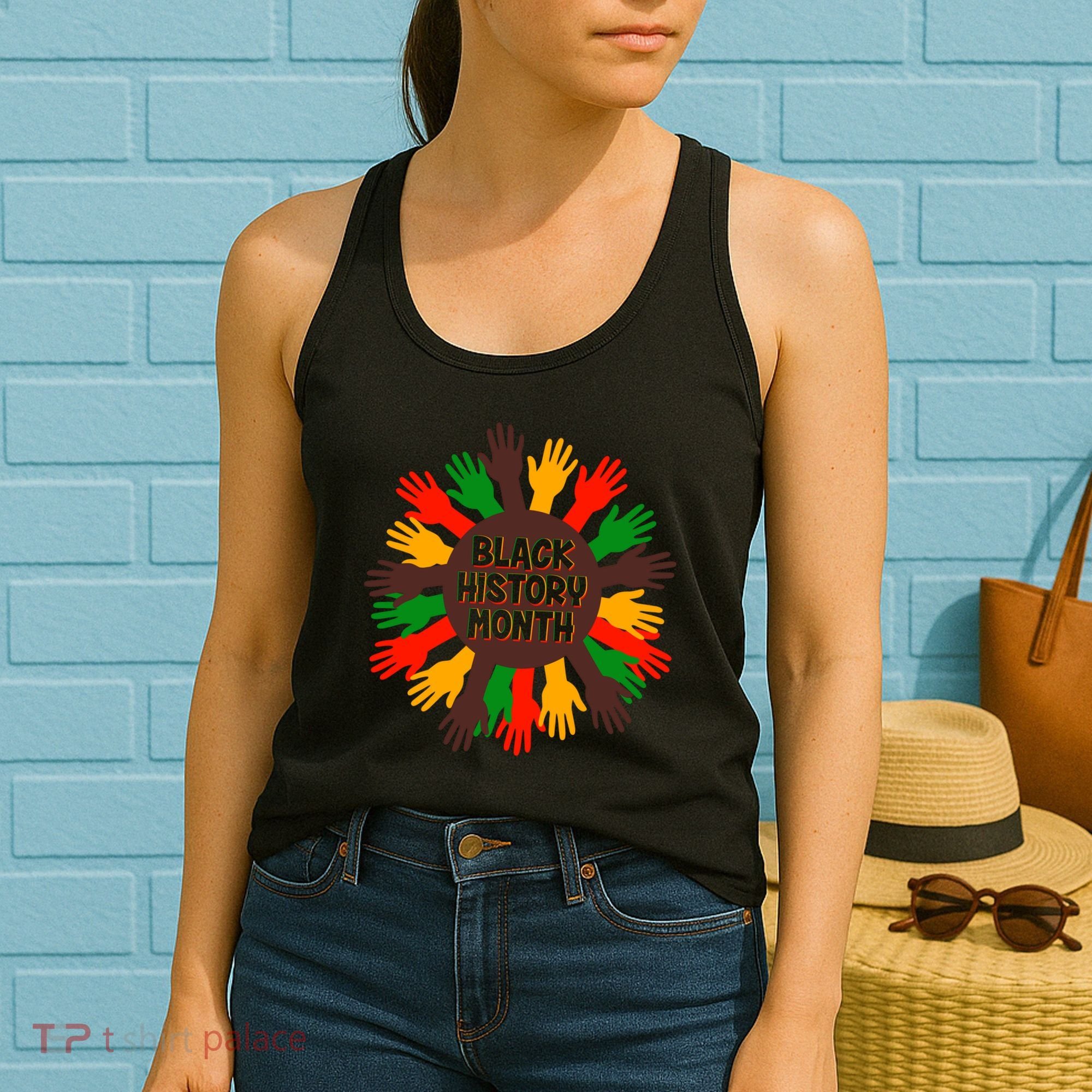 Black History Month Hands Raised  Women's Tank Top