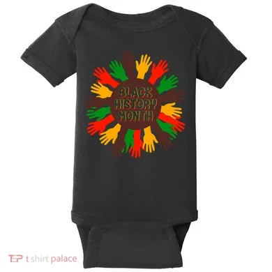 Black History Month Hands Raised  Baby Bodysuit