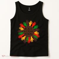 Black History Month Hands Raised  Tank Top thumb 2