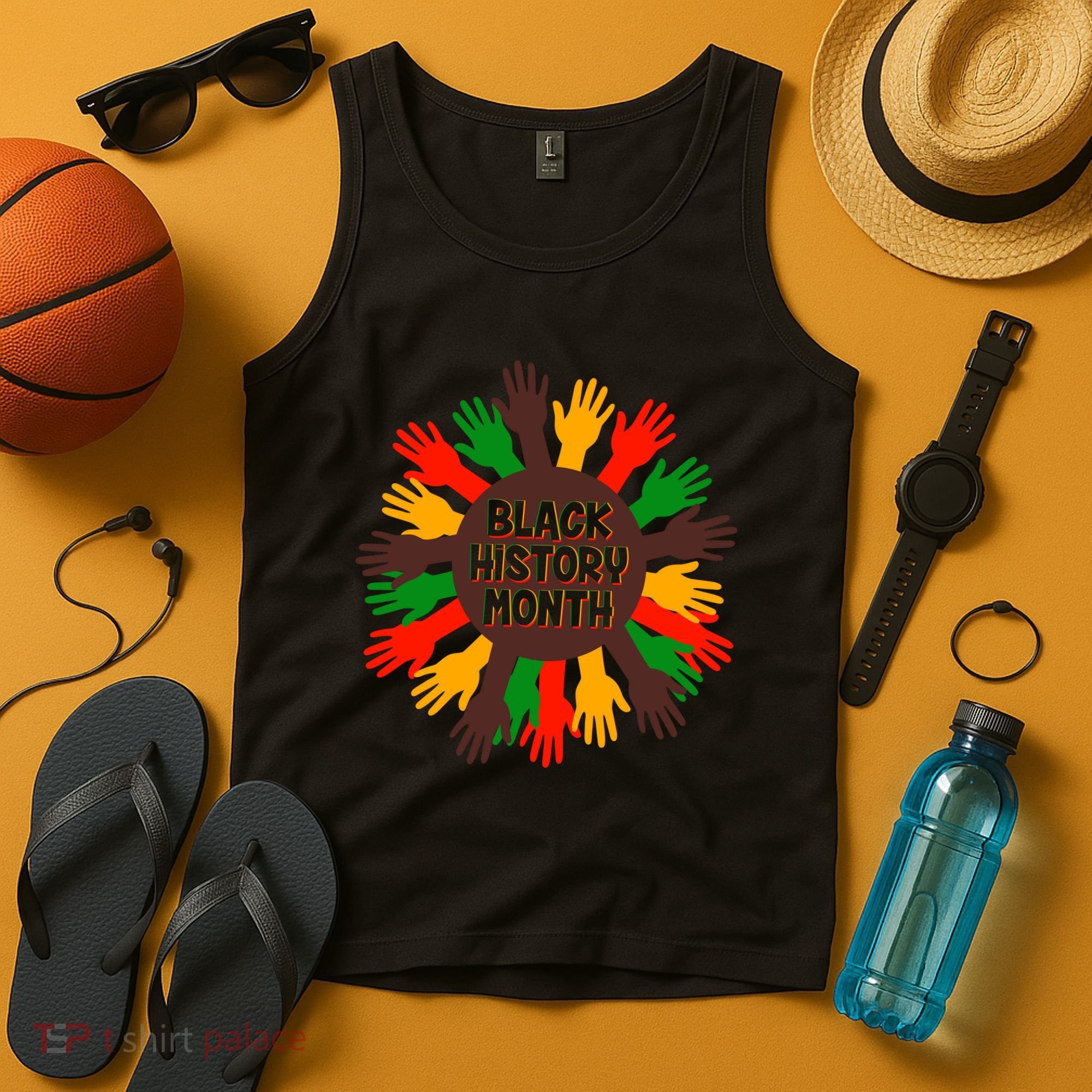 Black History Month Hands Raised  Tank Top