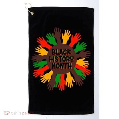 Black History Month Hands Raised  Golf Towel