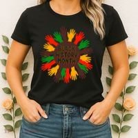 Black History Month Hands Raised  Women's T-Shirt thumb 2