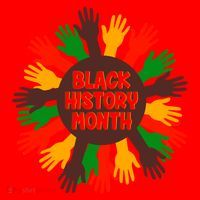 Black History Month Hands Raised  Santa Hat thumb 1