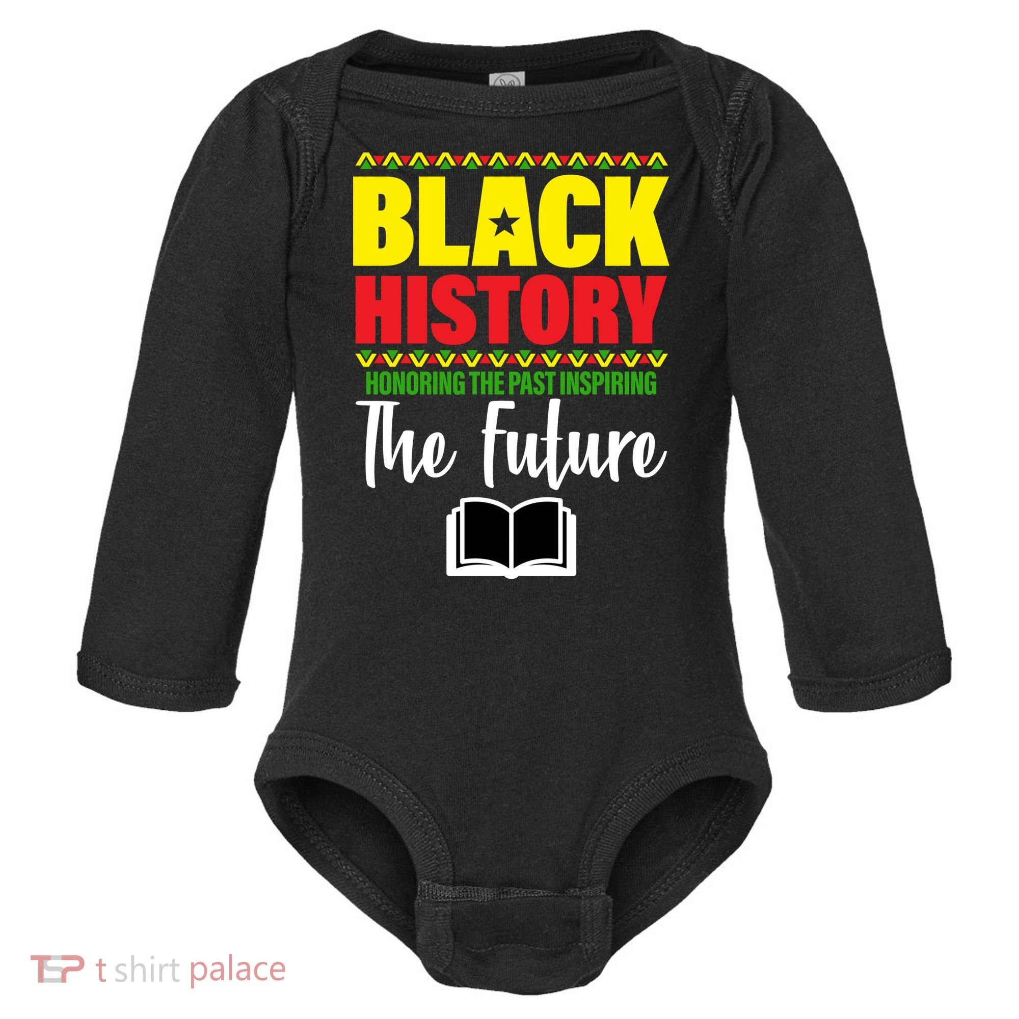 Black History Month Inspiring The Future Baby Long Sleeve Bodysuit