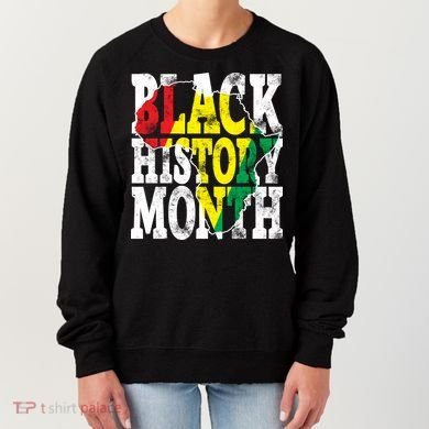 Black History Month Map Of Africa Women's Sweatshirt