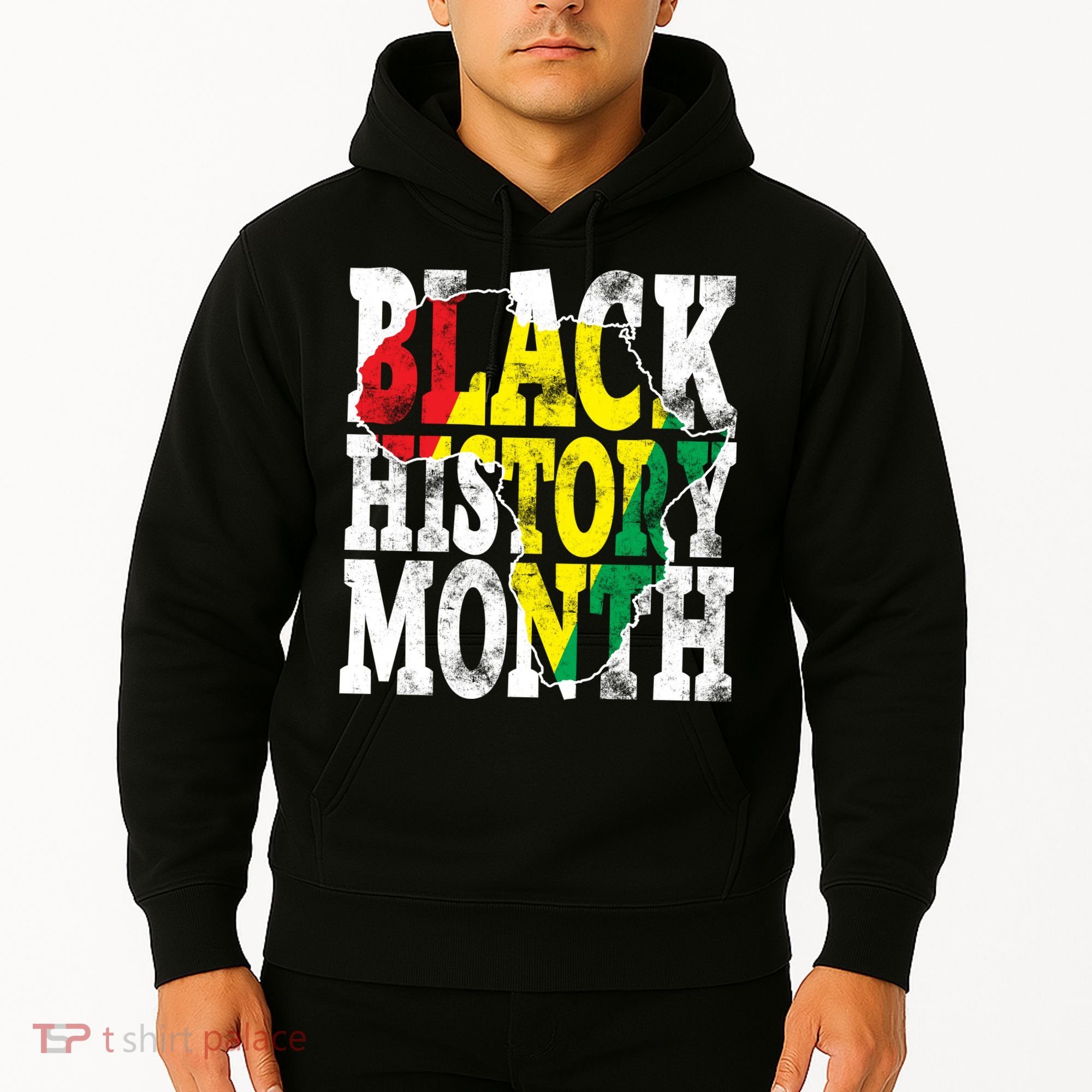 Black History Month Map Of Africa Hoodie