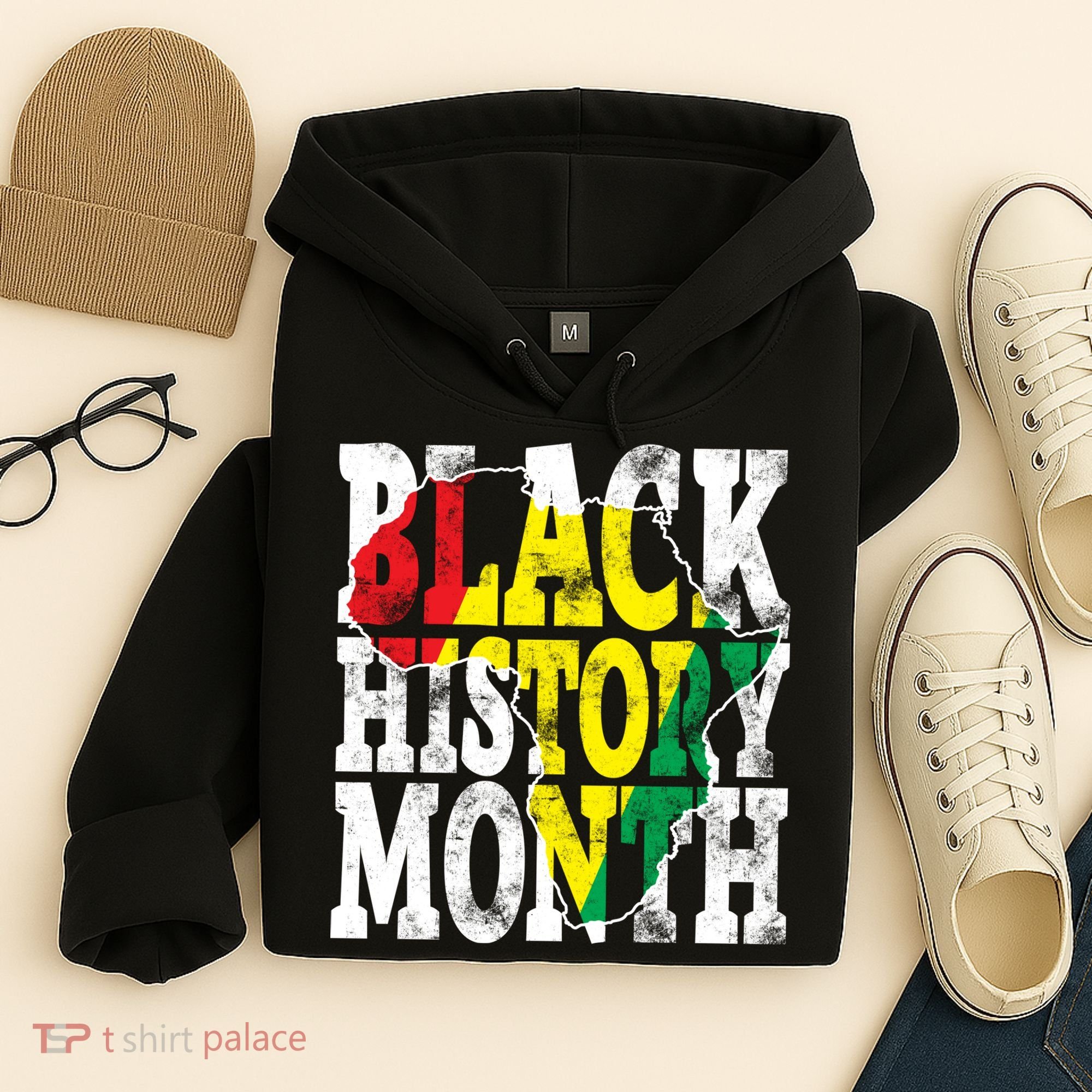 Black History Month Map Of Africa Hoodie
