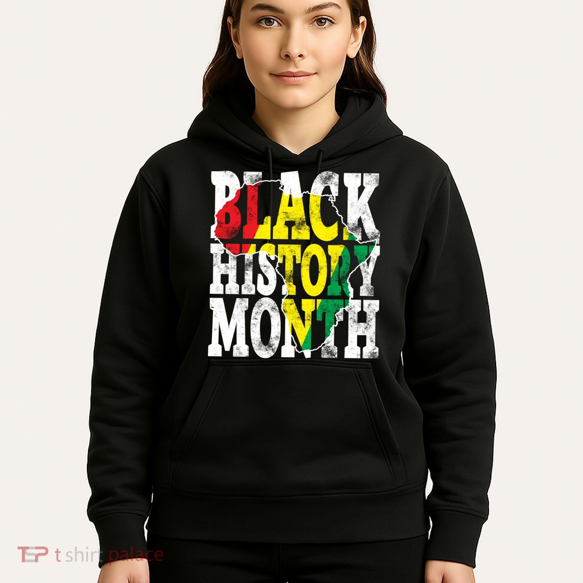 Black History Month Map Of Africa Hoodie