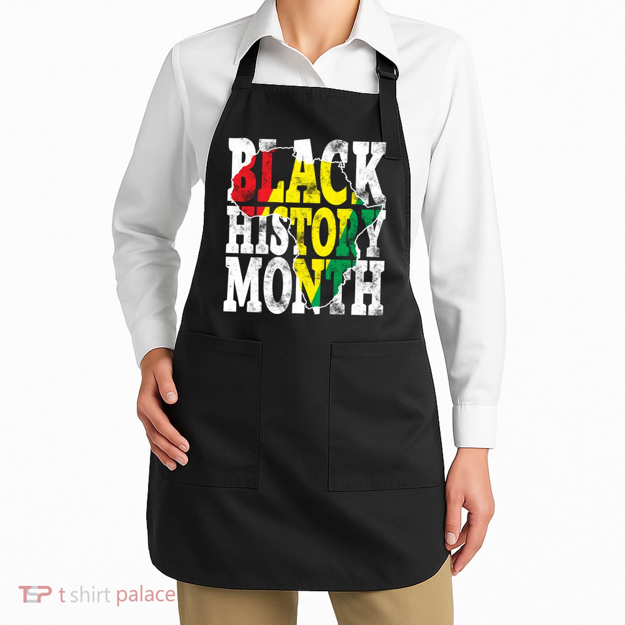 Black History Month Map Of Africa Apron