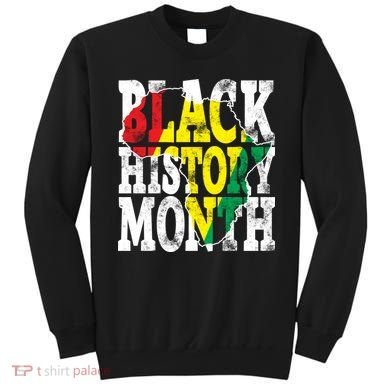 Black History Month Map Of Africa Sweatshirt