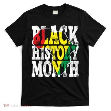 Black History Month Map Of Africa T-Shirt