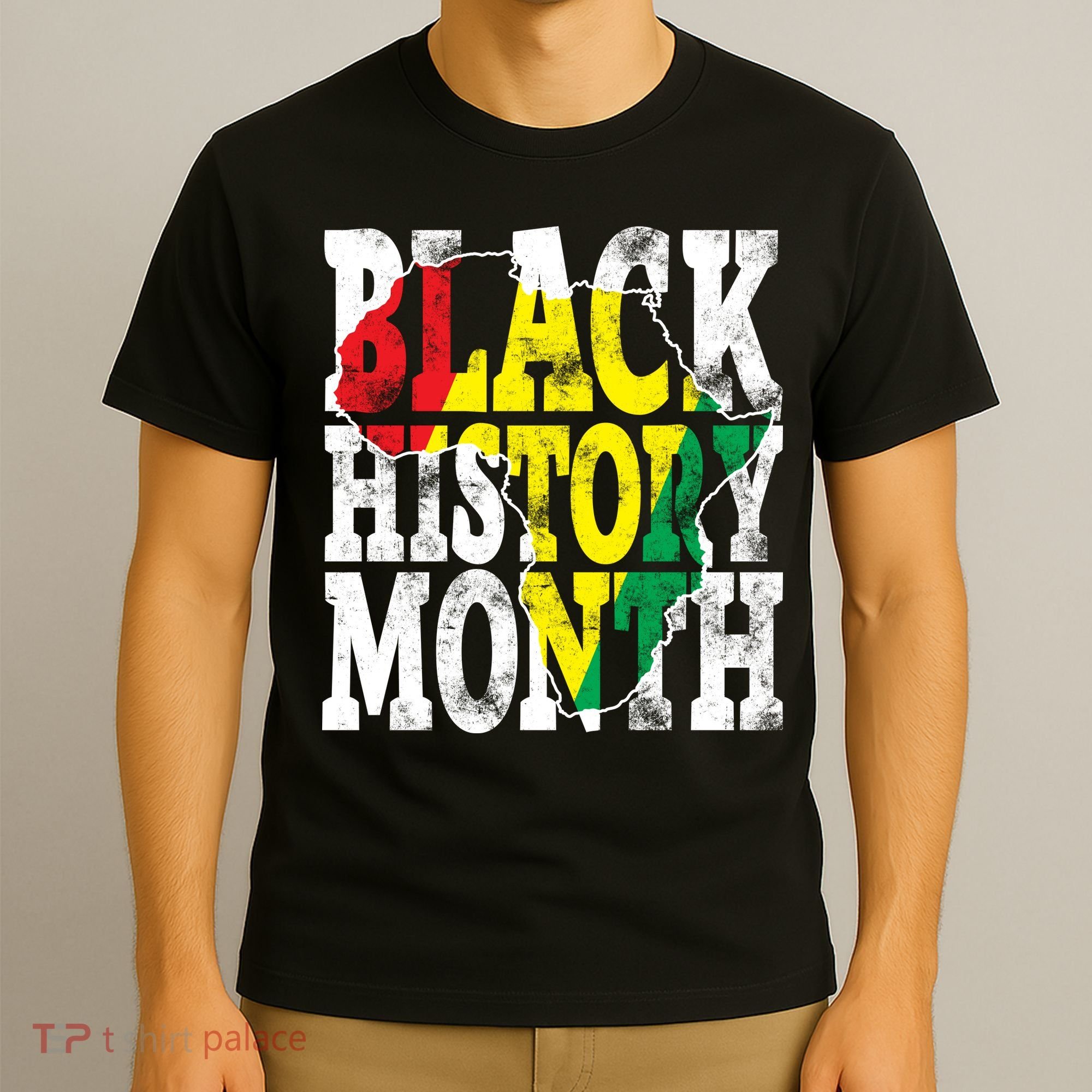 Black History Month Map Of Africa T-Shirt