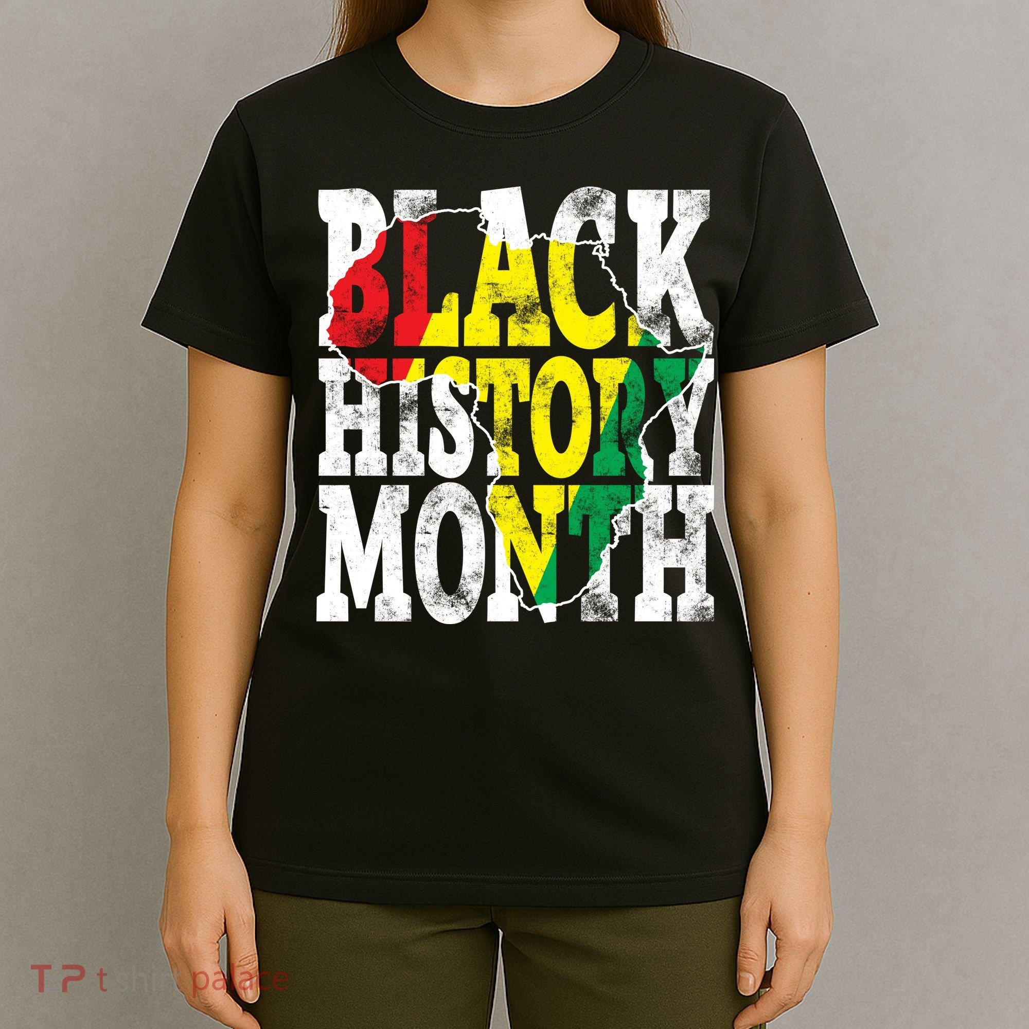 Black History Month Map Of Africa T-Shirt