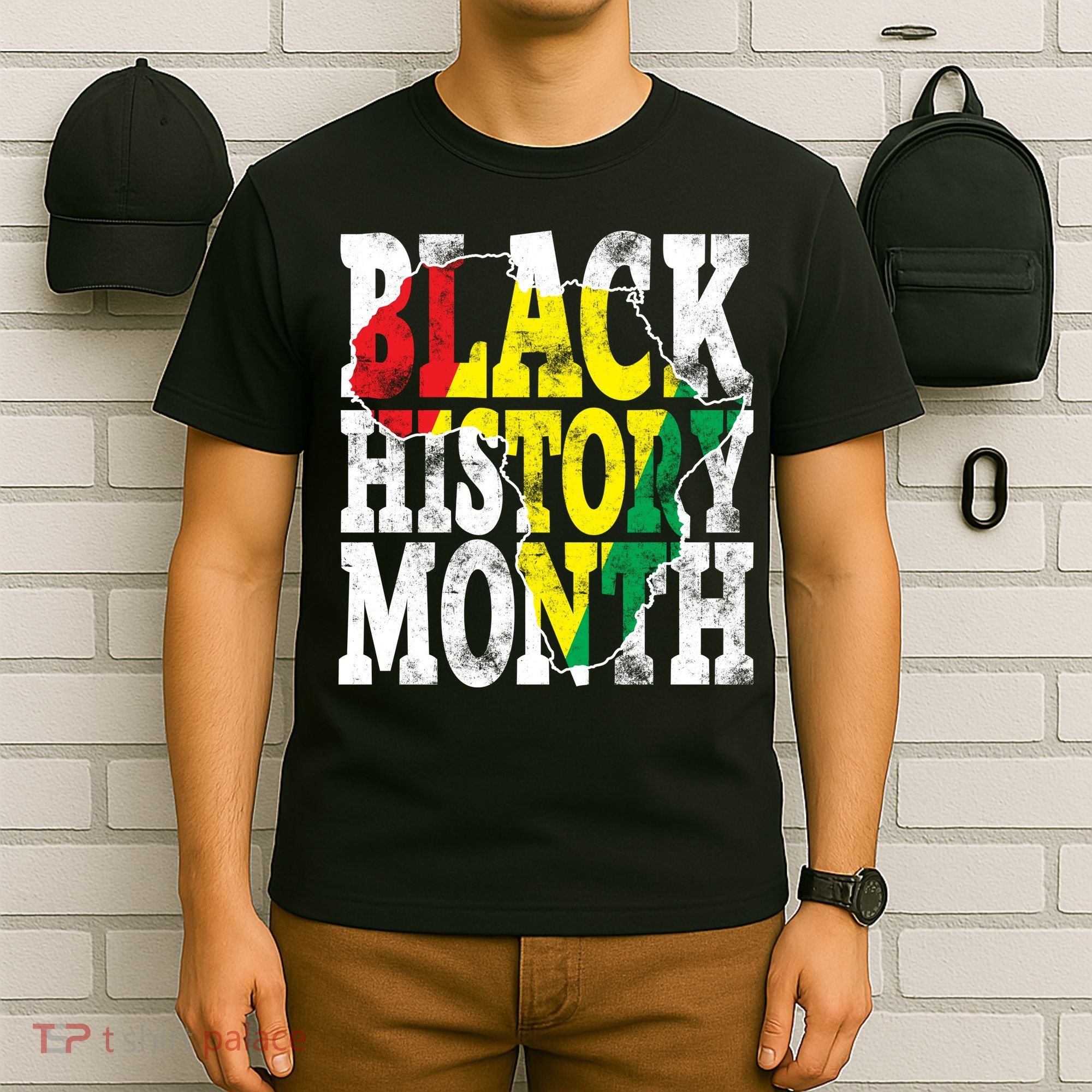 Black History Month Map Of Africa T-Shirt