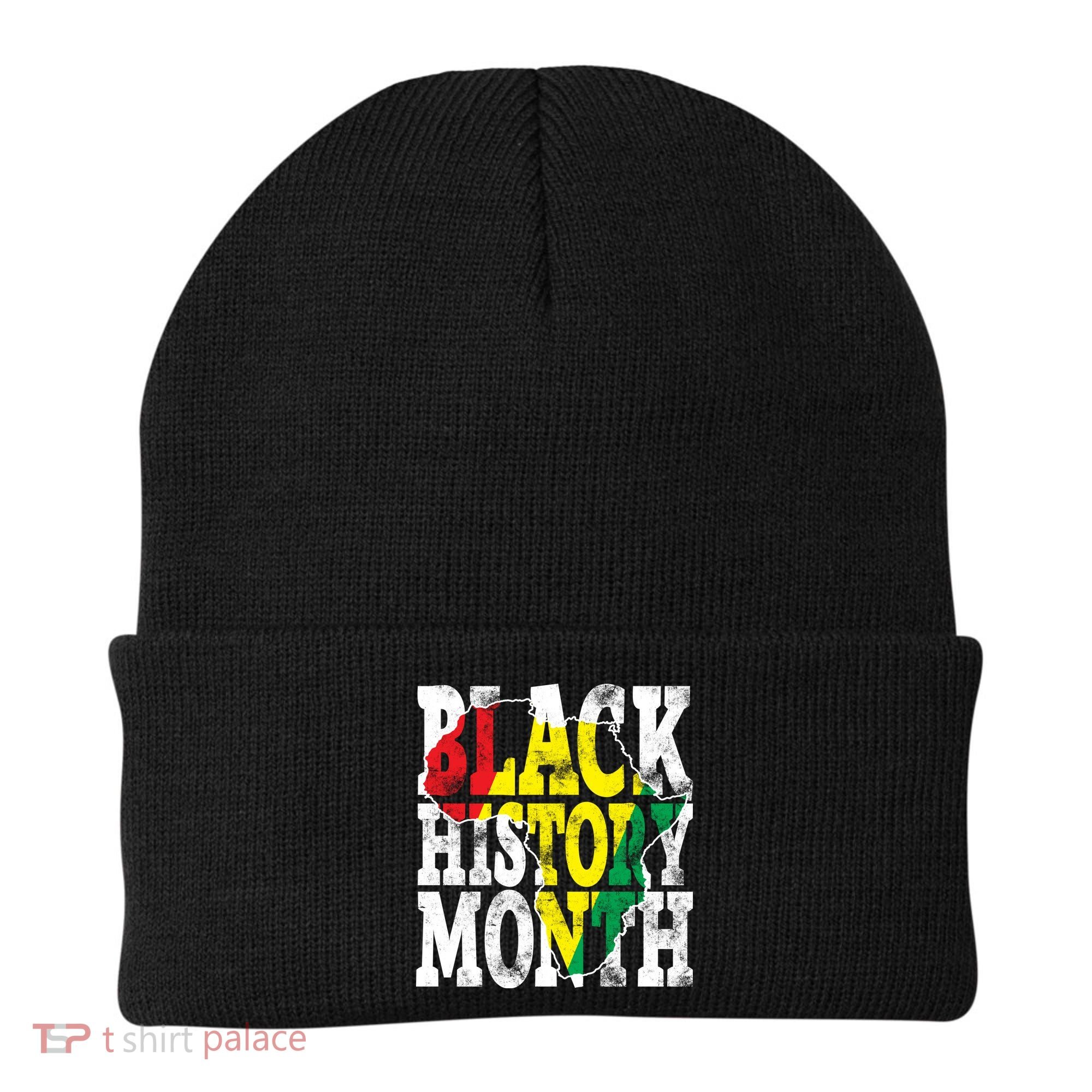 Black History Month Map Of Africa Beanie
