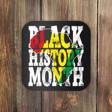 Black History Month Map Of Africa Coaster