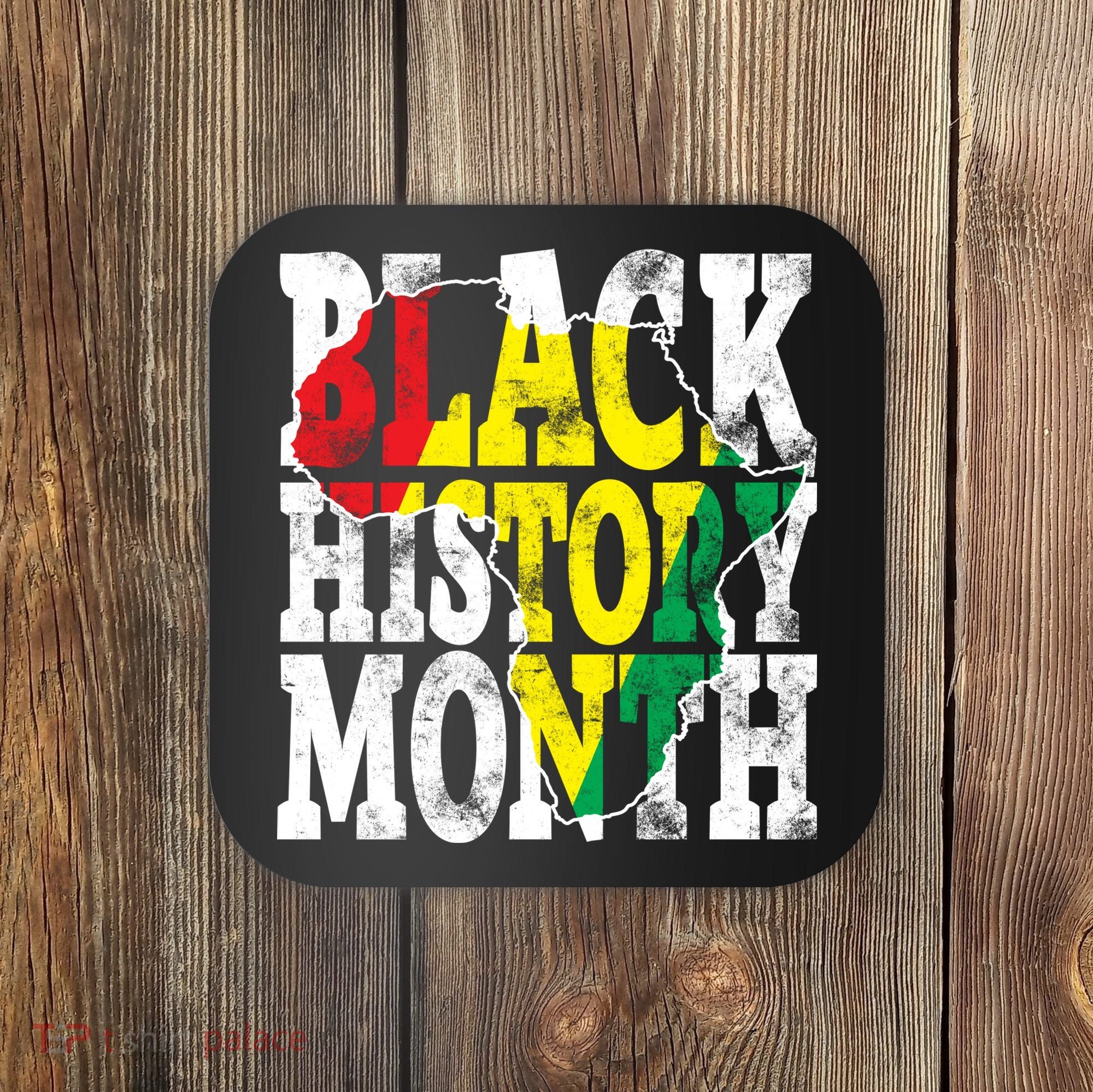 Black History Month Map Of Africa Coaster