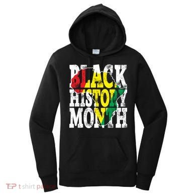 Black History Month Map Of Africa Women's Hoodie
