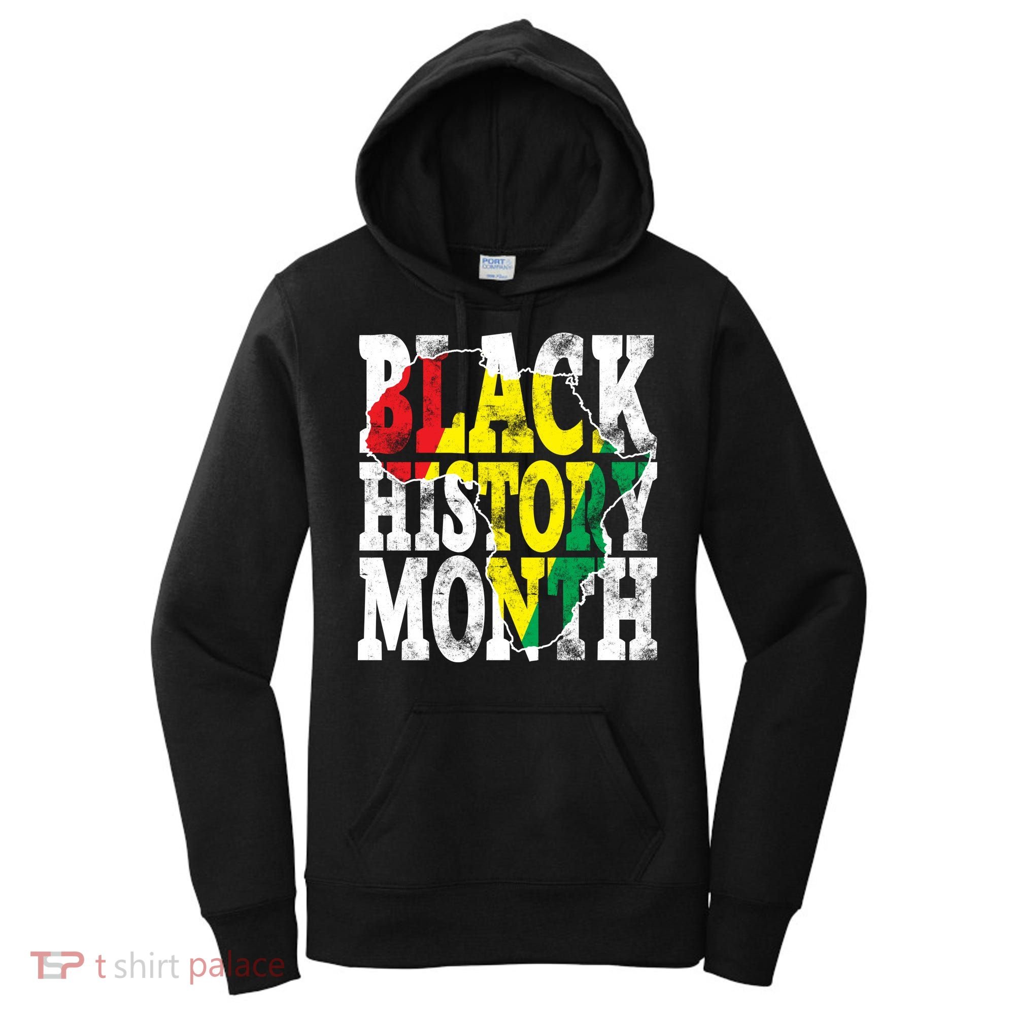 Black History Month Map Of Africa Women's Hoodie
