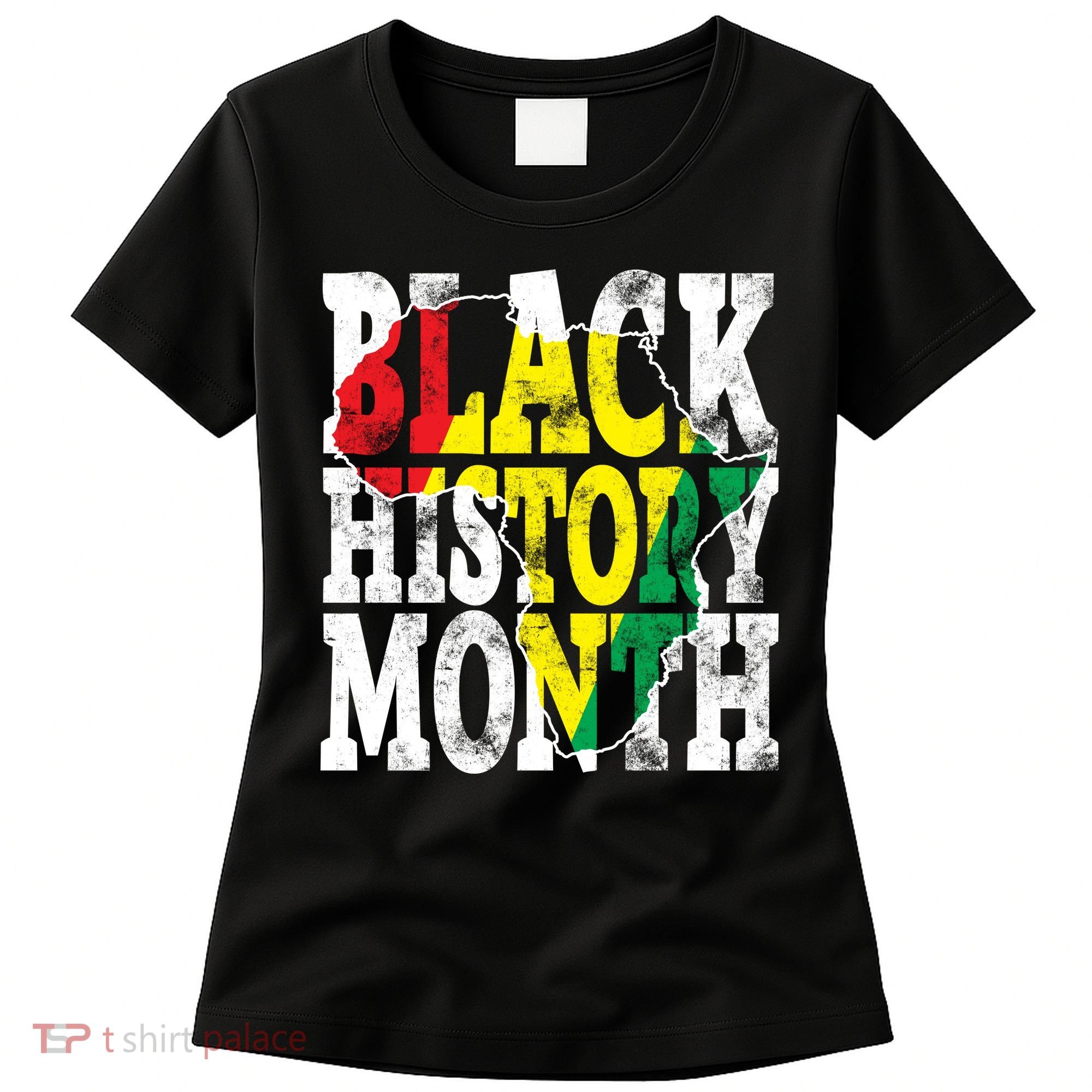 Black History Month Map Of Africa Women's T-Shirt